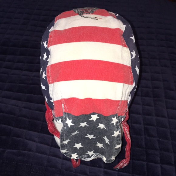 Stars & Stripes Don’t Tread on Me skull cap dew rag motorcycle cap welders hat - Picture 5 of 12